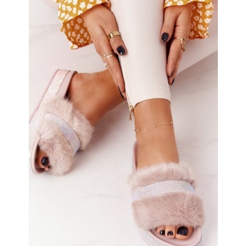 platform slippers with fur and cubic σε προσφορά