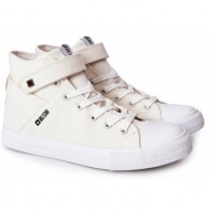 high sneakers tied big star ff174140 white