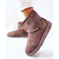  snow boots fleece-lined brown vicandi