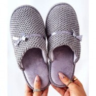  women`s slippers with bow grey evira