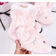  children`s insulated home slippers light pink sleepyhead