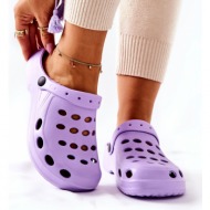  women`s slides foam purple crocs eva