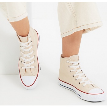 trendyol women`s beige ankle sneaker
