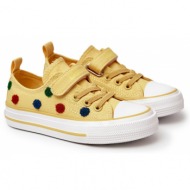  children`s sneakers with velcro big star jj374056 yellow