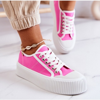 low sneakers on platform pink mischa σε προσφορά