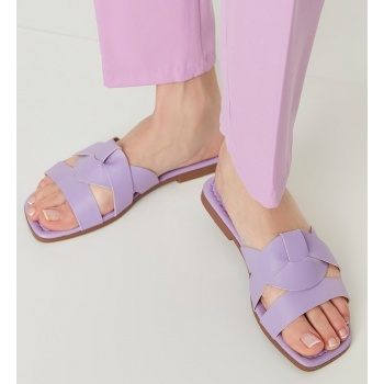 trendyol lilac women`s slippers σε προσφορά