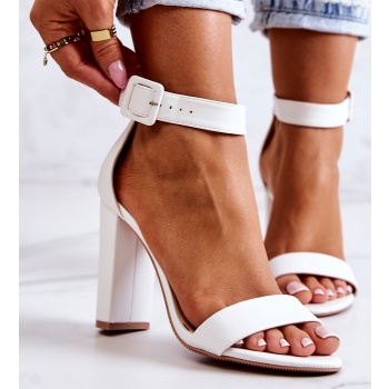 heel sandals white georgina σε προσφορά