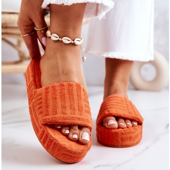 slippers on the platform orange lilly