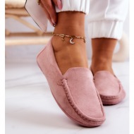  women’s loafers suede pink morreno