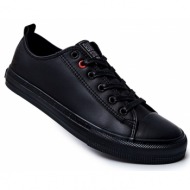 men`s leather sneakers big star jj174005 black