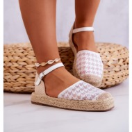  women`s espadrilles with buckle white charlene