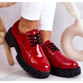 fashionable lacquered shoes la.fi red