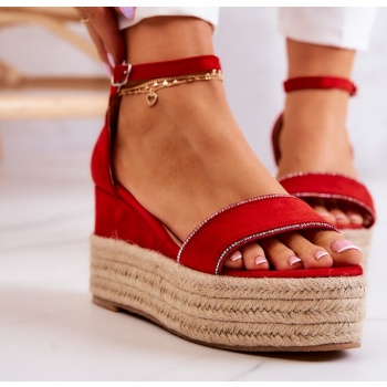 women`s sandals on a wedge with cubic