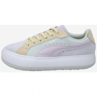  yellow-gray women`s sneakers with suede details puma suede mayu - women