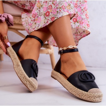 leather espadrilles with decoration σε προσφορά