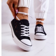  women`s fabric sneakers with openwork black venture