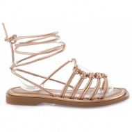  trendyol women`s bronze ankle sandals