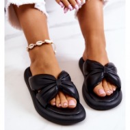  women`s fashionable leather slippers black savirra