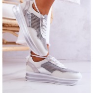  women`s sport shoes sneakers white and silver bourne