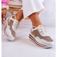  women`s sport shoes sneakers white and gold bourne