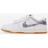  nike dunk low white/ midnight navy-gym red-sail