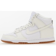  nike w dunk high white/ sail-gum med brown