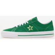  converse one star pro suede green/ white/ gold