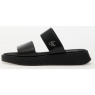  calvin klein jeans sandal slide double black