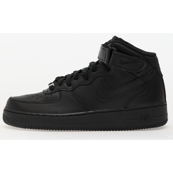 nike air force 1 mid `07 black/ black