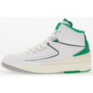  air jordan 2 retro white/ lucky green-sail-lt steel grey