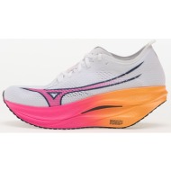  mizuno wave rebellion pro 3 white/ pink tetra/ tang orange