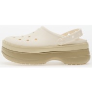  crocs classic stacked clog chalk