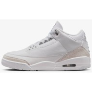  air jordan 3 retro `pure money` ct8532-111 white/ metallic silver-white