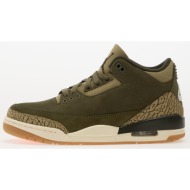  air jordan 3 retro medium olive/ sequoia-neutral olive-sail