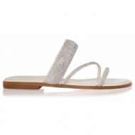  γυναικεία πέδιλα flat sante sandals 23-317 off white