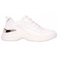  γυναικεία ανατομικά sneakers skechers faye 177576-wht λευκά