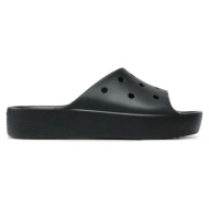  γυναικείες ανατομικές παντόφλες crocs classic platform slide 208180 001 μαύρες