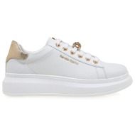  γυναικεία sneakers renato garini queen bee λευκό πλατίνα φίδι s119r715287a