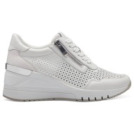  γυναικεία δερμάτινα sneakers marco tozzi 2-23501-42 100 λευκά