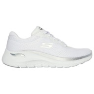  γυναικεία ανατομικά sneakers skechers arch fit 150067-wsl λευκά