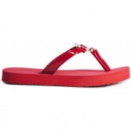  γυναικείες σαγιονάρες tommy hilfiger feminine patent beach sandal fw0fw04803 primary red xlg