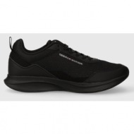  ανδρικά sneakers tommy hilfiger lightweight premium fm0fm04836 bds μαύρα