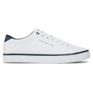  ανδρικά δερμάτινα sneakers tommy hilfiger fm0fm05041 ybs λευκά