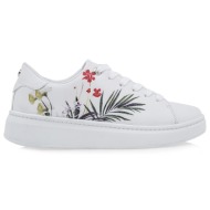  γυναικεία sneakers renato garini 21vw2006 λευκό λουλούδι o157q0062s38