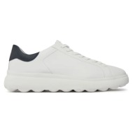  ανδρικά δερμάτινα sneakers geox spherica u45fua 00043 c1000 λευκά