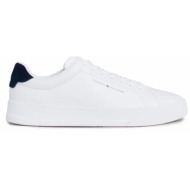  ανδρικά δερμάτινα sneakers tommy hilfiger fm0fm04971 0le λευκά