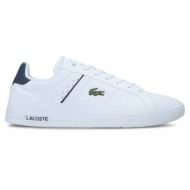  ανδρικά δερμάτινα sneakers lacoste europa pro 45sma0116042 λευκά