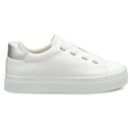  γυναικεία δερμάτινα sneakers gant avona 28531451 g312 λευκό ασημί