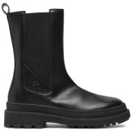  εφηβικά δερμάτινα μποτάκια calvin klein chelsea boot v4a5-81034-1355 999 μαύρα