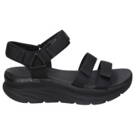  γυναικεία ανατομικά πέδιλα skechers d`lux walker 119828/bbk μαύρα